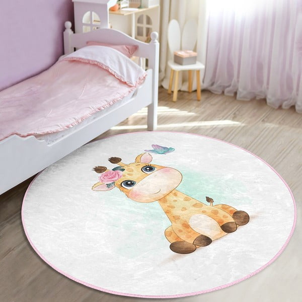 Vaikiškas kilimas baltos spalvos ø 120 cm Comfort – Mila Home-image-1
