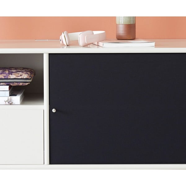 Smėlio spalvos TV spintelė su juodomis detalėmis Mistral 222-image-4