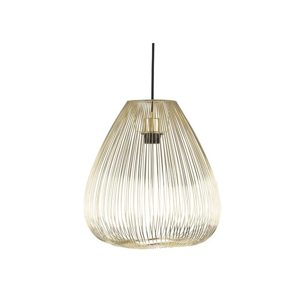 Metalinis pakabinamas aukso spalvos šviestuvas Leitmotiv Lucid, ø 35 cm-image-2