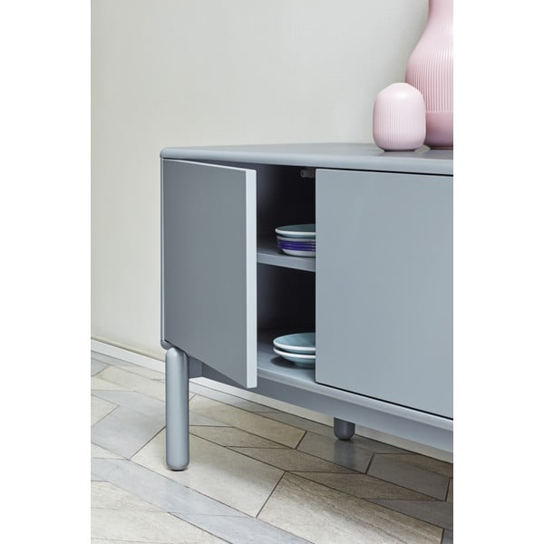 TV spintelė mėlynos spalvos/pilkos spalvos 180x56 cm Corvo – Teulat-image-1