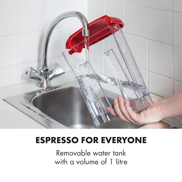 Raudonas kavos aparatas Klarstein Espressionata Gusto Red-image-1