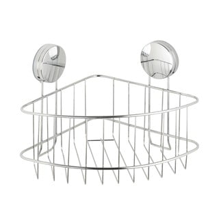 Sidabro spalvos sieninė vonios lentyna Weko Static-Loc® Osimo High, plotis 26,5 cm