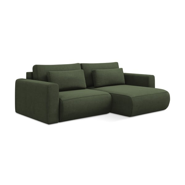Khaki spalvos sulankstoma/su sandėliavimo vieta kampinė sofa (su dešiniuoju kampu/su gultu) Kapua – Makamii-image-3
