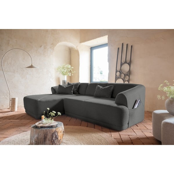 Kampinė sofa tamsiai pilkos spalvos – Miuform-image-4