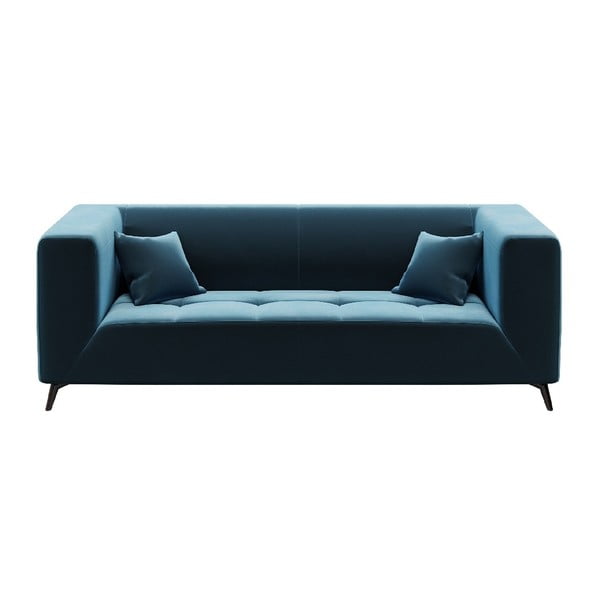 Mėlyna aksominė sofa MESONICA Toro, 217 cm