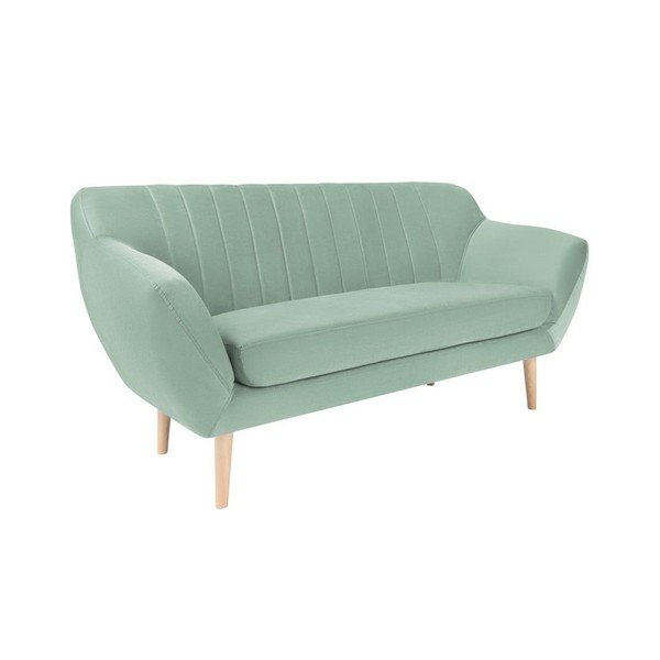 Mėtų žalios spalvos aksominė sofa Mazzini Sofas Sardaigne, 158 cm-image-2