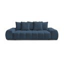 Tamsiai mėlynos spalvos iš šenilinio audinio sofa 278 cm Everest – Bobochic Paris