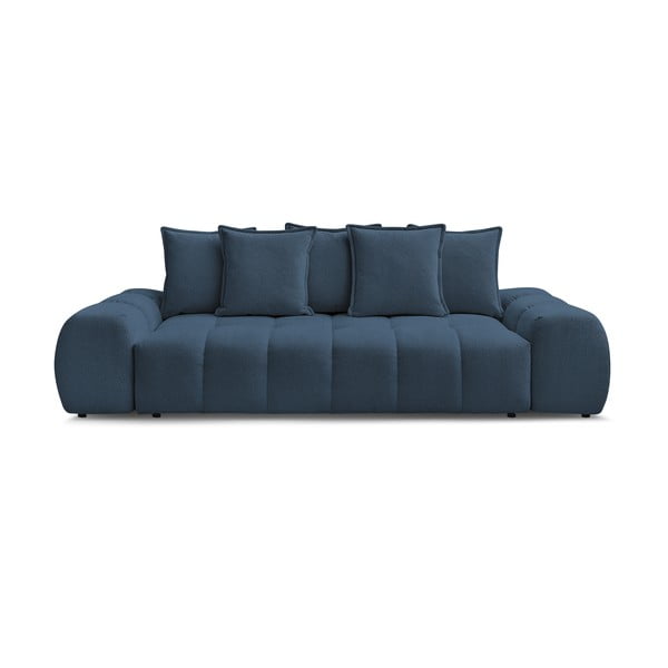 Tamsiai mėlynos spalvos iš šenilinio audinio sofa 278 cm Everest – Bobochic Paris