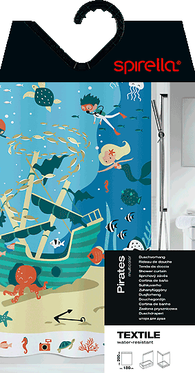 Dušo užuolaida 180x200 cm Pirates – Spirella-image-1