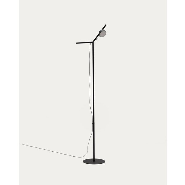 Juodos spalvos pastatomas šviestuvas LED su pritemdymo funkcija (aukštis 160 cm) Orey – Kave Home-image-3