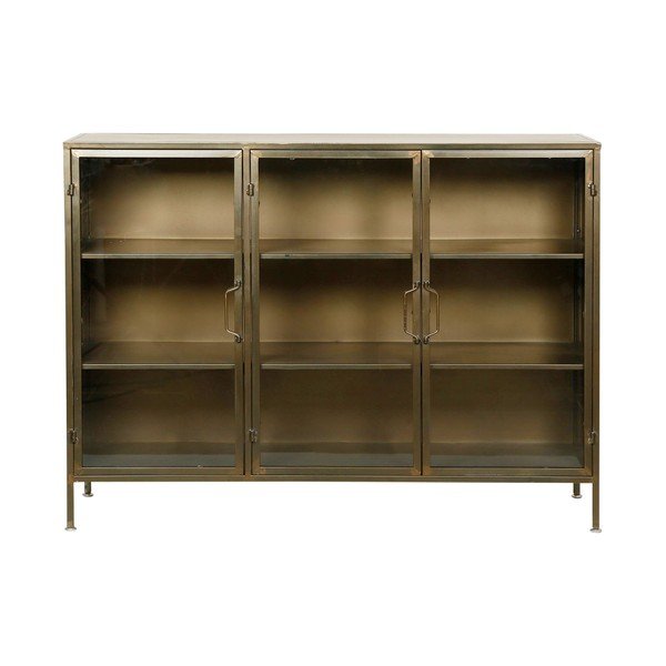 Aukso spalvos metalinė vitrina 123,5x91,5 cm Dagenham - Côté Table
