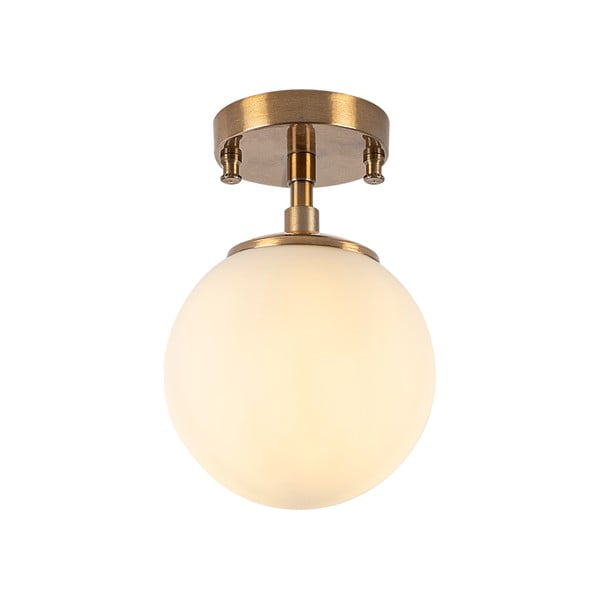 Lubinis šviestuvas baltos spalvos/bronzinės spalvos ø 15 cm su stiklo gaubtu Atmaca – Opviq lights