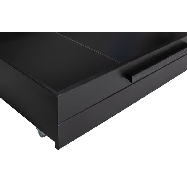 Lovos daiktadėžė juodos spalvos 90x200 cm Dennis – WOOOD-image-4