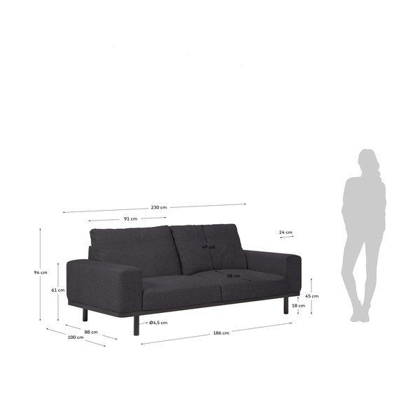Juoda sofa Kave Home Noa-image-4