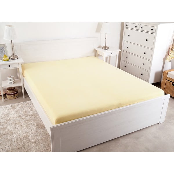 Paklodė geltonos spalvos su guma 140x200 cm – B.E.S.-image-2