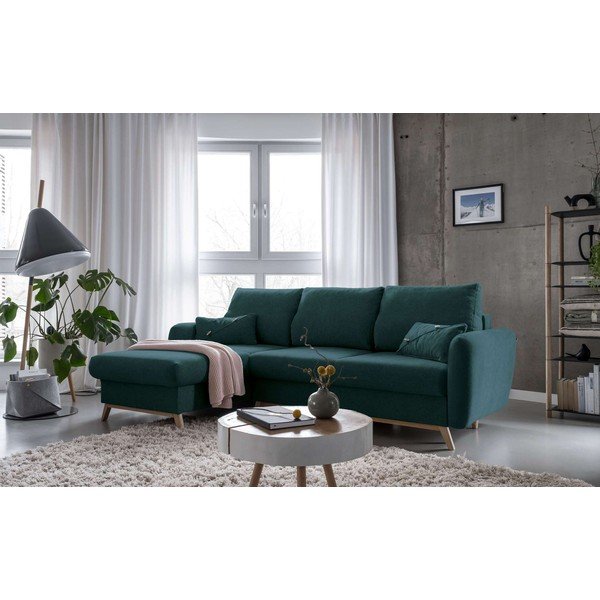 Turkio spalvos sofa-lova Miuform Scandic Lagom, kairysis kampas-image-3
