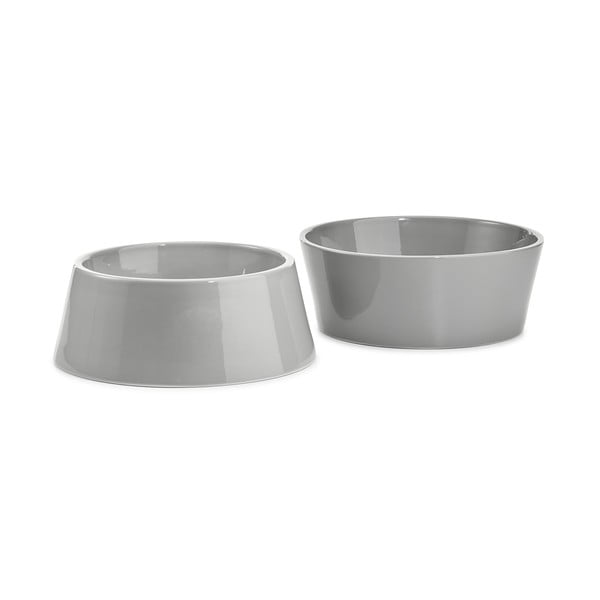Iš porceliano augintinių dubenys 2 vnt. ø 17 cm Doppio Concrete S/M – MiaCara