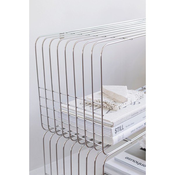 Blizgios sidabrinės spalvos iš metalo kelių aukštų sieninė lentyna 70 cm Store-It – Mette Ditmer Denmark-image-2