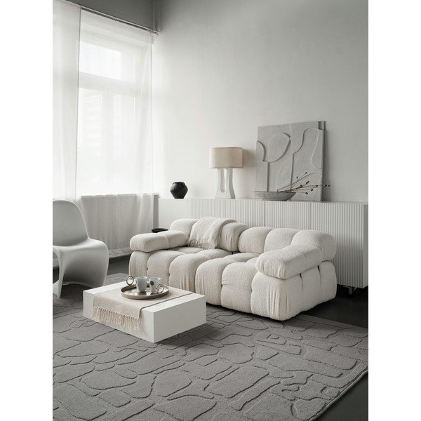 Iš vilnos kilimas pilkos spalvos 200x300 cm Morphic Dunes – Agnella-image-2