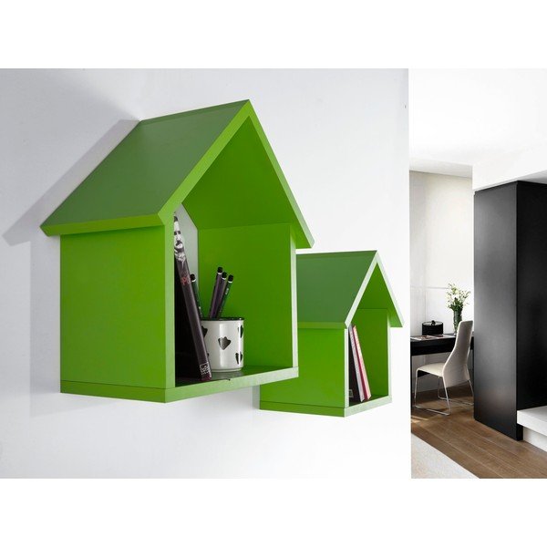 2 lentynų rinkinys "Maison", žalias-image-1