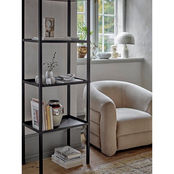 Juodos spalvos iš metalo pastatoma lentyna 59x90x38 cm Loups – Bloomingville-image-3