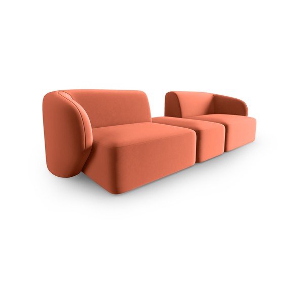 Rožinės spalvos iš velveto sofa 246 cm Paolo – Milo Casa-image-2