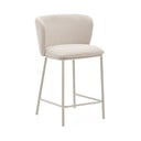 Baro taburetė smėlio spalvos (sėdynės aukštis 65 cm) Ciselia – Kave Home