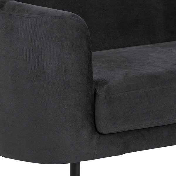 Antracito pilkos spalvos aksominė sofa Actona Biloxi, 160 cm-image-1