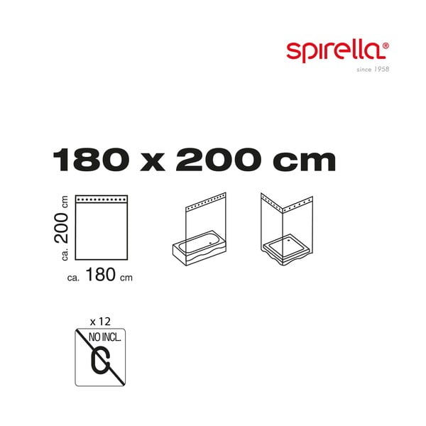 Dušo užuolaida 180x200 cm Bio – Spirella-image-3