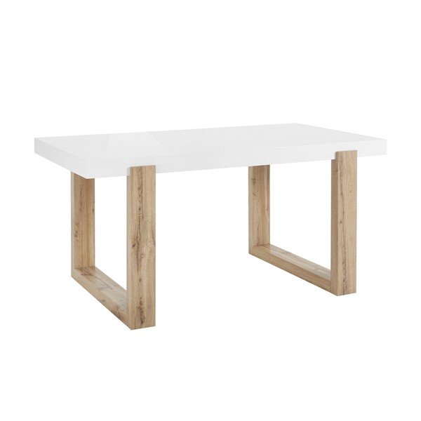 Valgomojo stalas baltos spalvos 90x160 cm Solid – Støraa