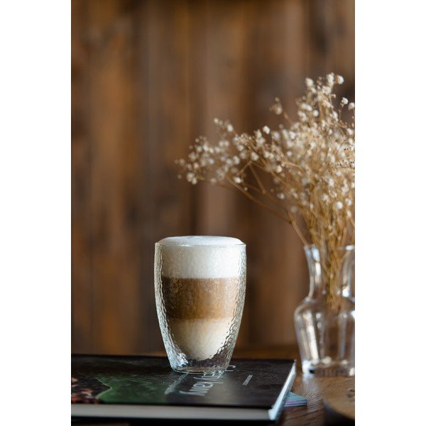 Iš stiklo puodelis su dviguba sienele/latte kavai 350 ml Allessia – Vialli Design-image-3