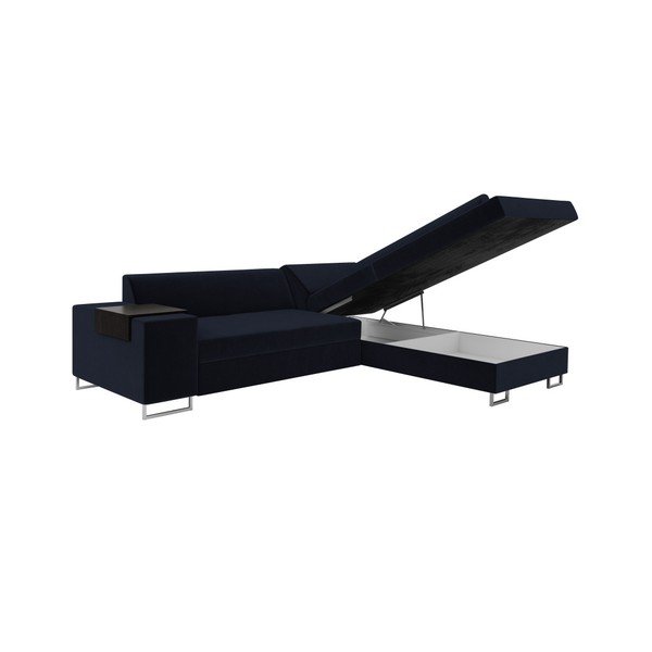 Tamsiai mėlyna sofa lova Cosmopolitan Design San Antonijus, dešinysis kampas-image-4