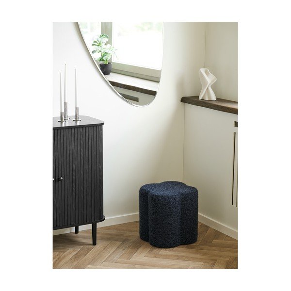 Tamsiai mėlynos spalvos pufas iš boucle Durban – House Nordic-image-2
