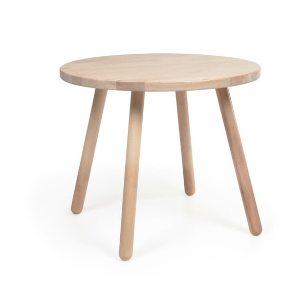 Vaikiškas staliukas iš bukmedžio medienos Kave Home Dilcia, ø 55 cm