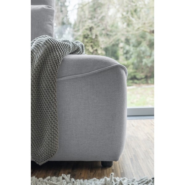 Šviesiai pilka kampinė sofa-lova (U formos) Homely Tommy - Miuform-image-2