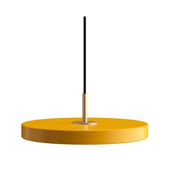 Kabantis šviestuvas geltonos spalvos LED su metaliniu gaubtu ø 31 cm Asteria Mini – UMAGE