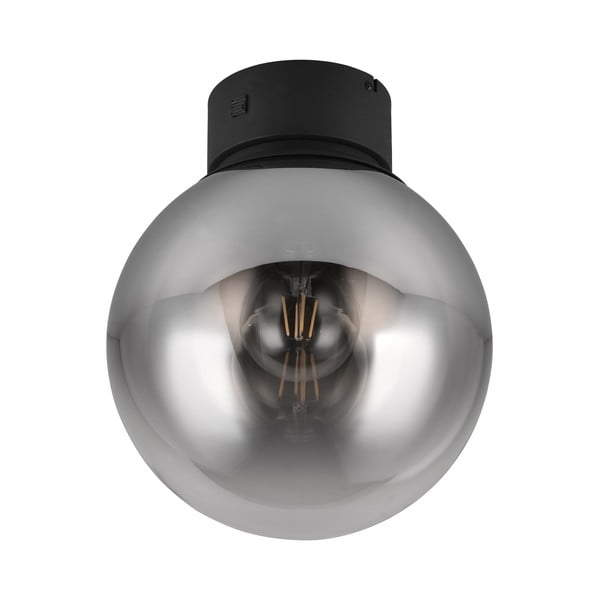 Lubinis šviestuvas juodos spalvos LED ø 30 cm su stiklo gaubtu Cipallone – CINQUE-image-1