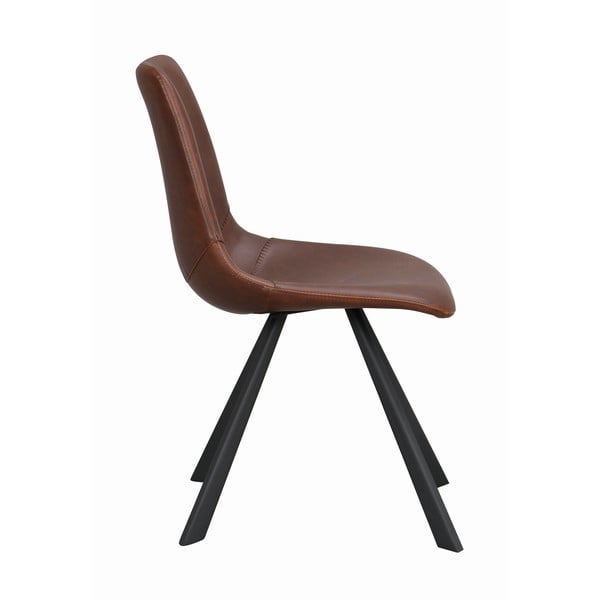 Rudos spalvos valgomojo kėdė su juodomis kojomis Rowico Alpha-image-4