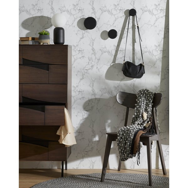 Sieniniai juodos spalvos iš medienos kabliai 3 vnt. Nadua – Kave Home-image-1