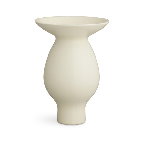 Kreminės baltos spalvos keraminė vaza "Kähler Design Kontur", aukštis 25 cm