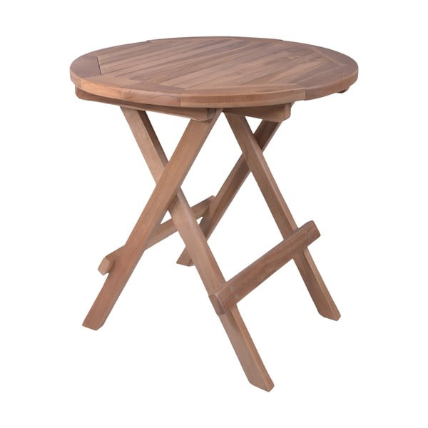 Iš tikmedžio masyvo apvalios formos sodo šoninis staliukas ø 50 cm Luang – Garden Pleasure