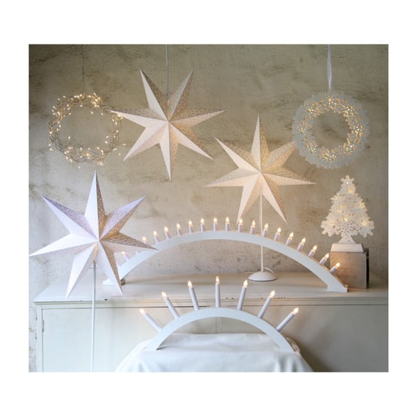 Žvaigždės formos šviesos dekoracija White Star Trading, ⌀ 54 cm-image-2