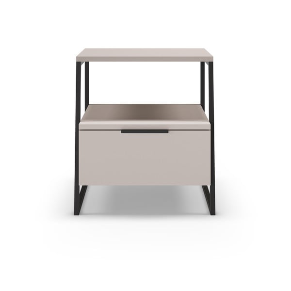 Naktinis staliukas kreminės spalvos Velia – Marckeric-image-2