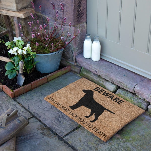 Iš kokoso pluošto grindų kilimėlis 40x60 cm Labrador – Artsy Doormats-image-2