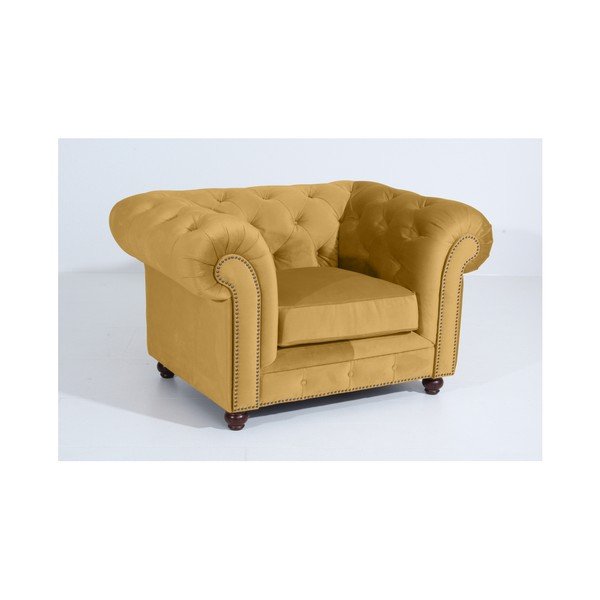 Geltonas "Max Winzer Orleans Velvet" fotelis-image-4