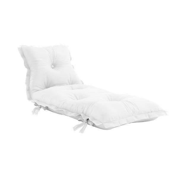 Baltas sulankstomas futono gultas, tinkamas naudoti lauke Karup Design OUT™ Sit&Sleep White