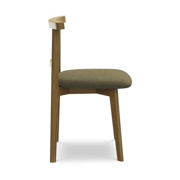 Žalios spalvos iš medienos masyvo valgomojo kėdė Ohelo – Makamii-image-2