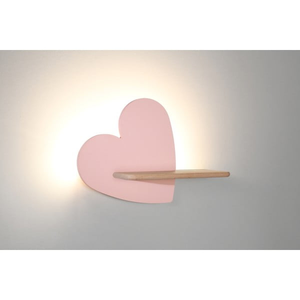 Rožinis vaikiškas šviestuvas Heart - Candellux Lighting-image-1