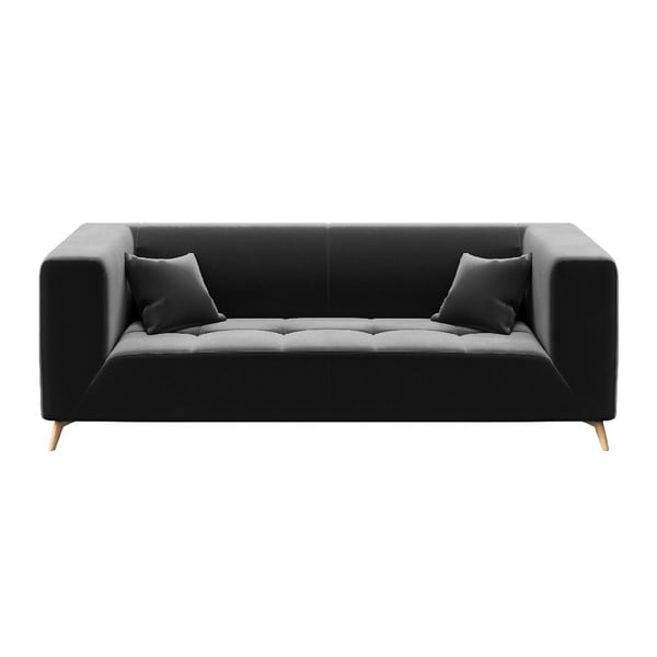 Tamsiai pilka aksominė sofa MESONICA Toro, 217 cm