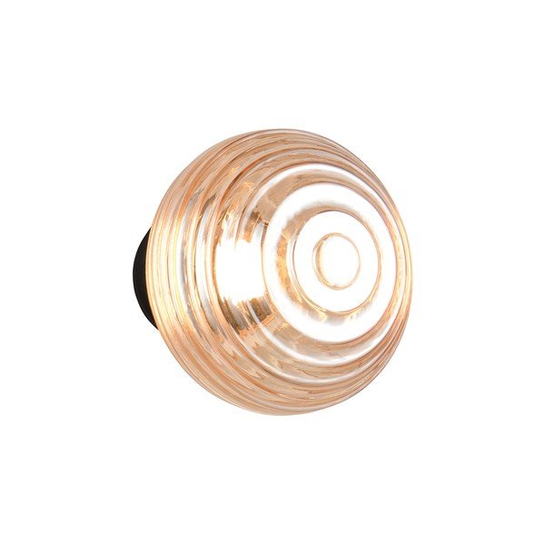 Gintarinės spalvos iš stiklo sieninė lempa LED USB ø 15,5 cm Earl – Reality-image-2